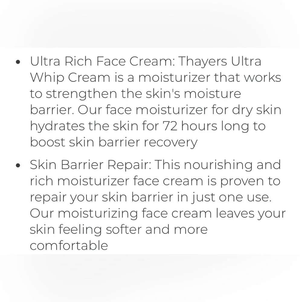 Thayers Face Care Barrier Bestie Ultra Whip Cream - 2 fl oz